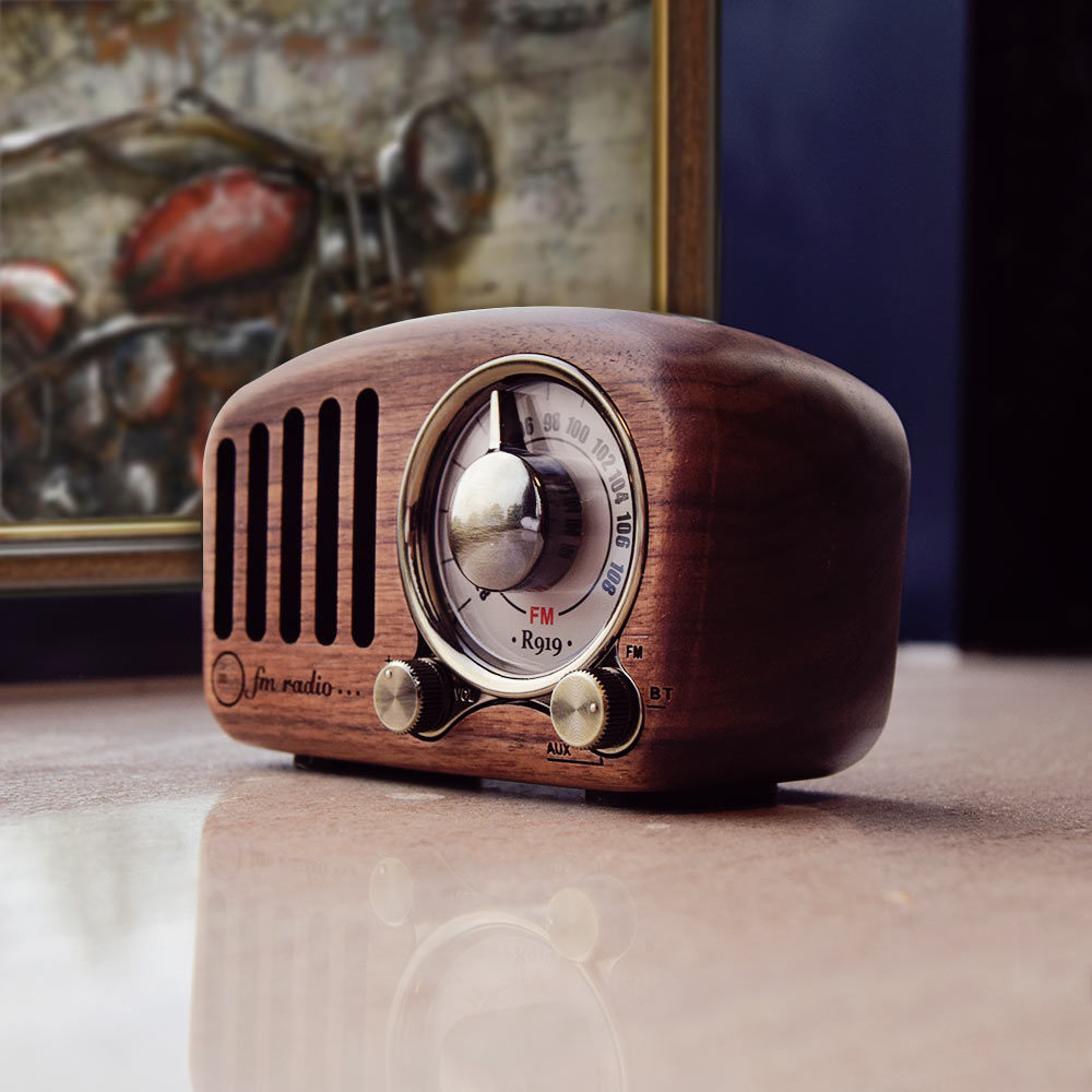 Retro Bluetooth Speaker Deluxe - Radio - Hout