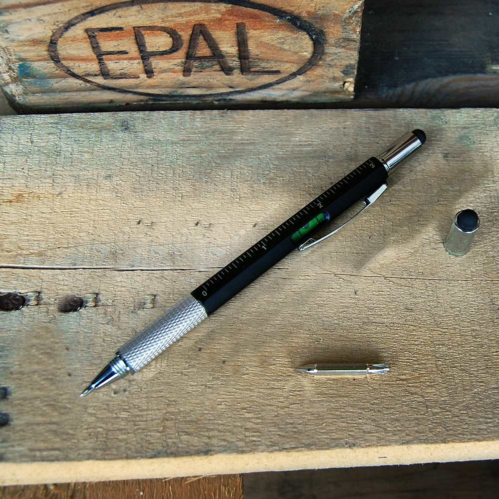 6-in-1 Multitool Pen - Zwart