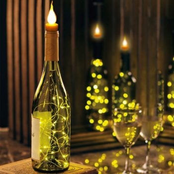 Wijnfles led verlichting - Bottle cap light Kaars