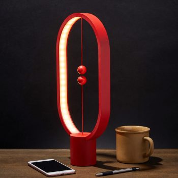 Heng Balance Lamp Oval - Magnetische lamp - Rood - Groot - 32.4 x 27.9 x 9.7 cm