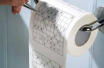 Sudoku Toiletpapier - 9 x 9 Sudoku Puzzels - Ieder Vel een Andere Puzzel - Wc Rol met Sudoku Puzzels
