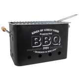 Zwarte barbecue/bbq tafelmodel 34 x 22 cm houtskool