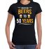 Cheers and beers 70 jaar verjaardag cadeau t-shirt zwart voor heren